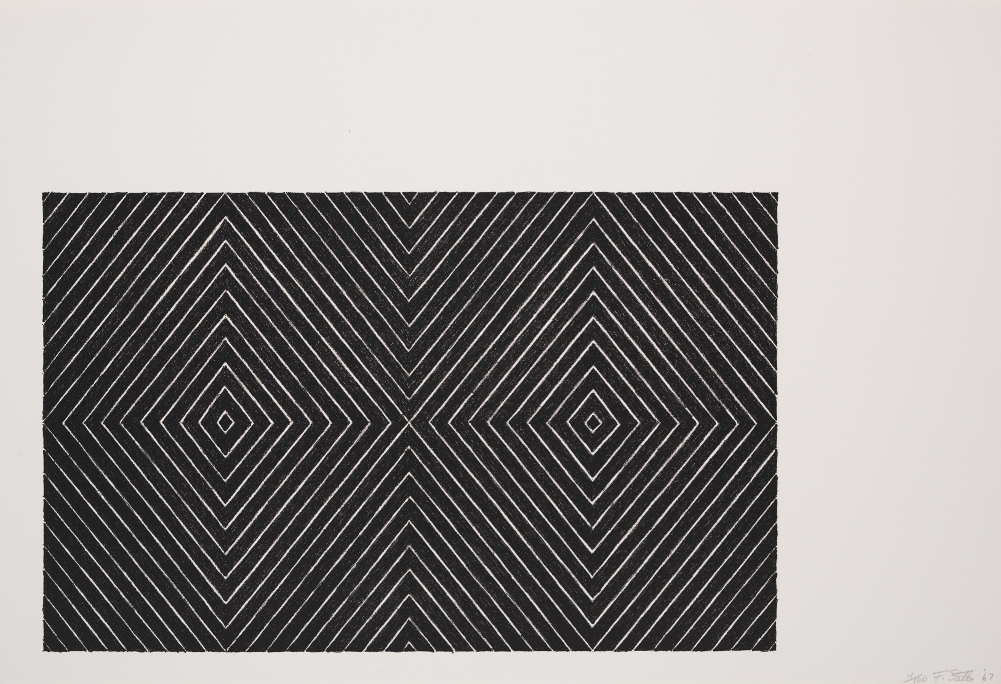 Frank Stella, Gezira, 1967. Lithograph, 15 x 22 inches. Gift of Lawrence Rubin, PR 1979.1257.