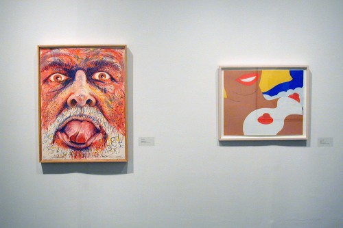 installation view with Robert Arneson, A Hollow Gesture, 1980 and Tom Wesselman, Nude, 1965