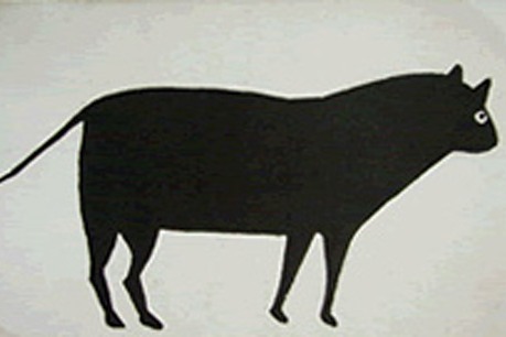 Illustration of a black cat