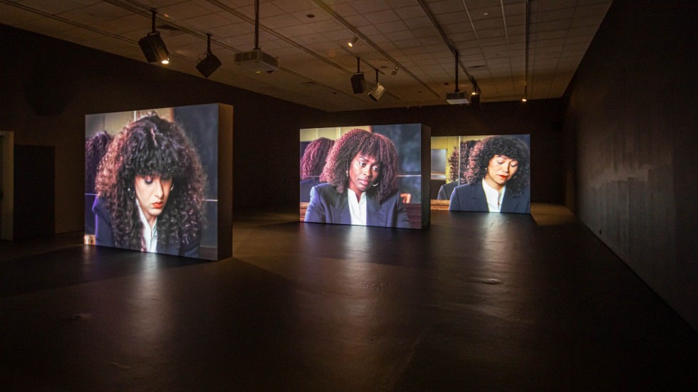 Installation view, Elisabeth Subrin: The Listening Takes, David Winton Bell Gallery, Brown Arts Institute, Brown University, February 9 – June 4, 2023. Photo by Mike Cohea.